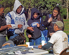Testing stream water quality